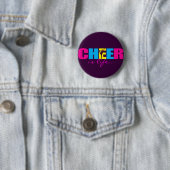 Personalisiertes Beifall Cheerleading lila Button (Beispiel)