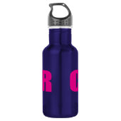 Personalisiertes Beifall Cheerleading lila Trinkflasche (Rückseite)