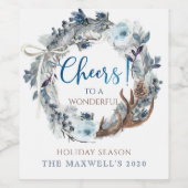 Personalisiertes Beifall, Weihnachten/Neues Jahr Weinetikett (Einzelnes Label)