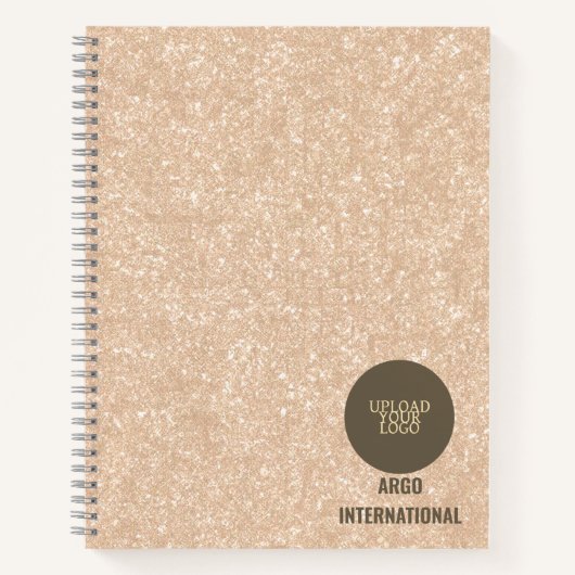 Personalisiertes Beige Business Notebook Notizblock (Vorderseite)