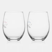 Personalisiertes Beileid! Beste Mama und Vater Eve Weinglas Ohne Stiel (Links)