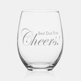 Personalisiertes Beileid! Bester Vater je Elegante Weinglas Ohne Stiel