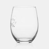 Personalisiertes Beileid! Bester Vater je Elegante Weinglas Ohne Stiel (Links)