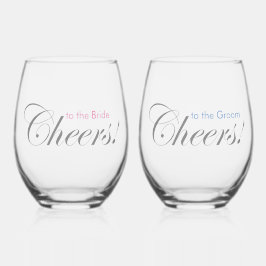 Personalisiertes Beileid! Das Brautgroom-Elegant Weinglas Ohne Stiel