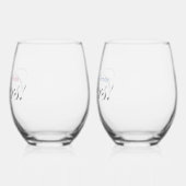 Personalisiertes Beileid! Das Brautgroom-Elegant Weinglas Ohne Stiel (Links)