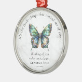 Personalisiertes Beileid der Butterfly-Gedenkstätt Ornament Aus Metall (Links)