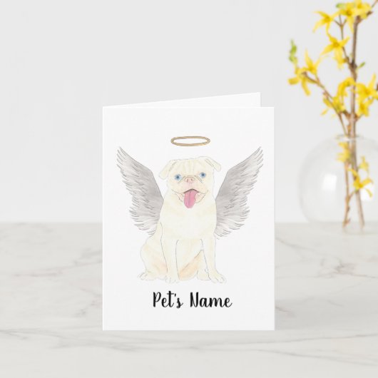 Personalisiertes Beileid des White Mops Karte (Gelbe Blume)