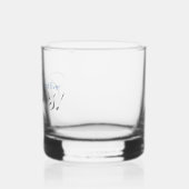 Personalisiertes Beileid! Eleganter Silberblauer V Whiskyglas (Links)