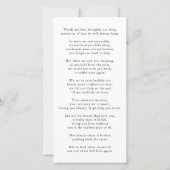 Personalisiertes Beileid für benutzerdefiniertes F Dankeskarte (Rückseite)