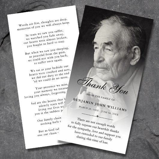 Personalisiertes Beileid für benutzerdefiniertes F Dankeskarte