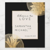 Personalisiertes Beileid für die Liebe Black Gold- Weinetikett (Einzelnes Label)