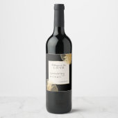 Personalisiertes Beileid für die Liebe Black Gold- Weinetikett (Vorderseite)