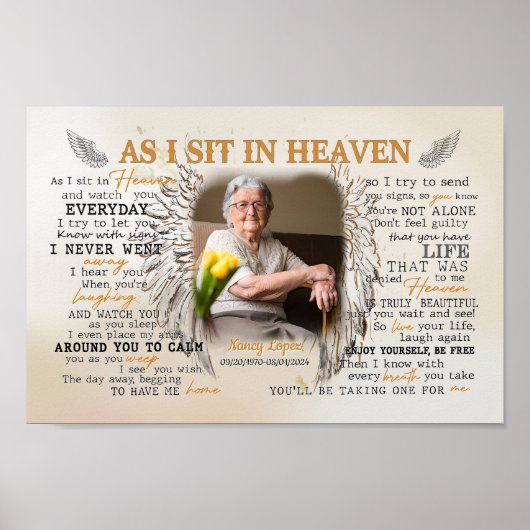 Personalisiertes Beileid für kundenspezifisches Fo Poster (Vorne)