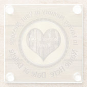 Personalisiertes Beileid-Geschenk für männliche Ar Glasuntersetzer (Rückseite)