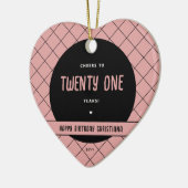 Personalisiertes Beileid zu 21 Jahren Modernität u Keramik Ornament (Links)