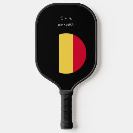 Personalisiertes belgisches Flaggengeschenk Pickleball Schläger