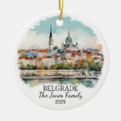 Personalisiertes Belgrader Ornament, Geschenk Serb Keramik Ornament (Vorne)