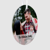 Personalisiertes beliebiges Message-Foto Acryl-Orn Ornament (Vorderseite)