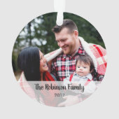 Personalisiertes beliebiges Message-Foto Acryl-Orn Ornament (Rückseite)