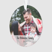 Personalisiertes beliebiges Message-Foto Acryl-Orn Ornament (Vorderseite)