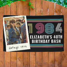 Personalisiertes beliebiges Vintages Foto Geburtst Banner