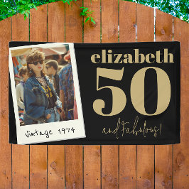 Personalisiertes beliebiges Vintages Foto Geburtst Banner