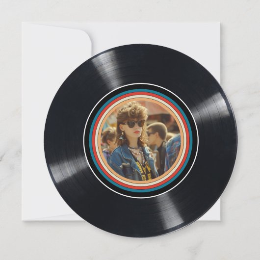 Personalisiertes beliebiges Vintages Foto Geburtst Einladung (Rückseite)