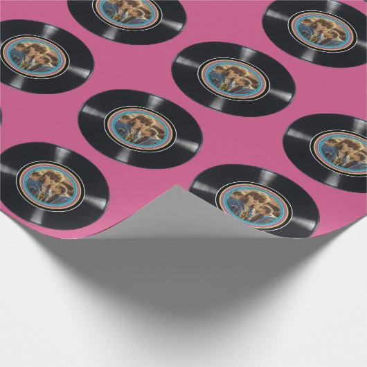 Personalisiertes beliebiges Vintages Foto Geburtst Geschenkpapier (Ecke)