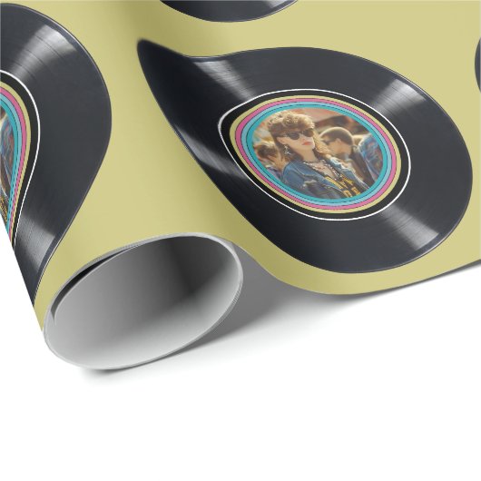 Personalisiertes beliebiges Vintages Foto Geburtst Geschenkpapier (Rolleneckpunkt)