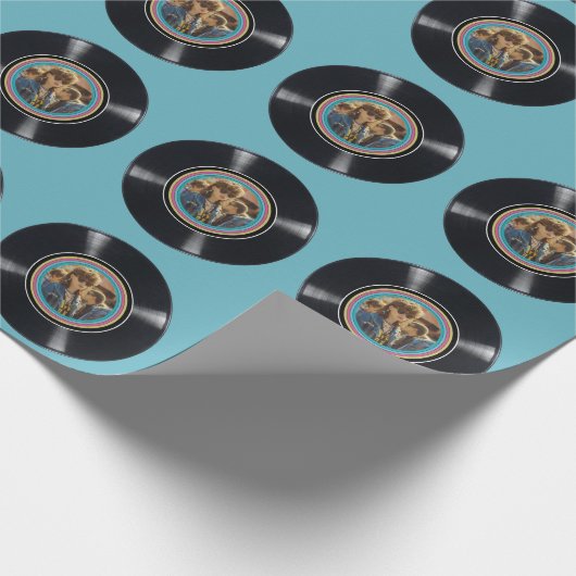 Personalisiertes beliebiges Vintages Foto Geburtst Geschenkpapier (Ecke)