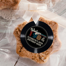 Personalisiertes beliebiges Vintages Foto Geburtst Runder Aufkleber