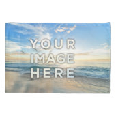 Personalisiertes benutzerdefiniertes 2 Foto Kissenbezug (Rückseite)