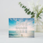 Personalisiertes benutzerdefiniertes 2 Foto Postkarte (Stehend Vorderseite)
