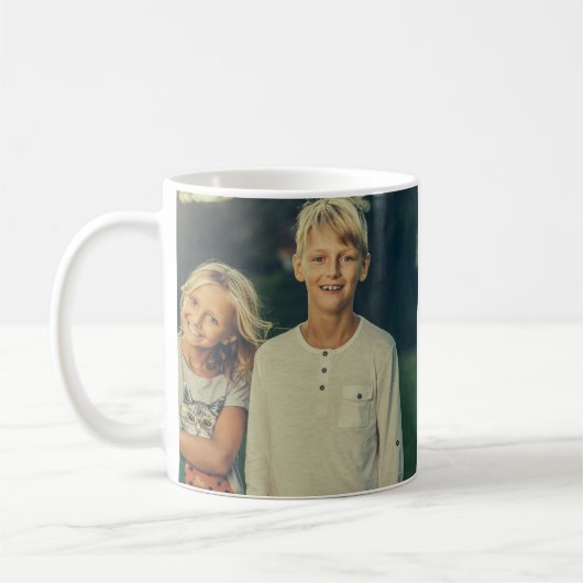 Personalisiertes benutzerdefiniertes 2-Foto zweise Kaffeetasse (Links)