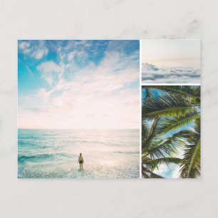 Personalisiertes benutzerdefiniertes 3 Foto Postkarte