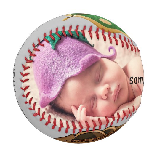 Personalisiertes benutzerdefiniertes Baseball-Bat- Baseball (Vorderseite Links)