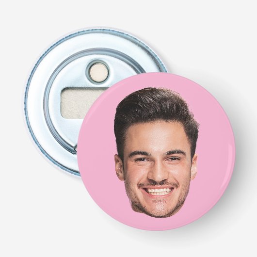 Personalisiertes, benutzerdefiniertes Bild rosa Flaschenöffner (Vorderseite)