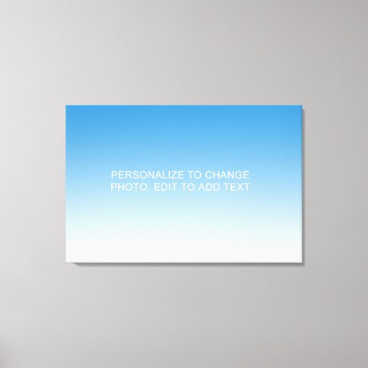 Personalisiertes benutzerdefiniertes blaues Artwor Leinwanddruck (Vorderseite)