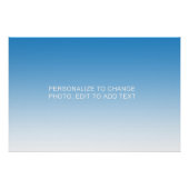 Personalisiertes benutzerdefiniertes blaues Artwor Poster (Vorderseite)