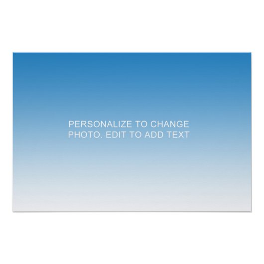 Personalisiertes benutzerdefiniertes blaues Artwor Poster (Vorderseite)