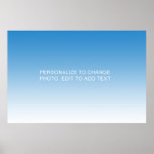 Personalisiertes benutzerdefiniertes blaues Artwor Poster (Vorne)