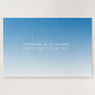 Personalisiertes benutzerdefiniertes blaues Artwor Puzzle