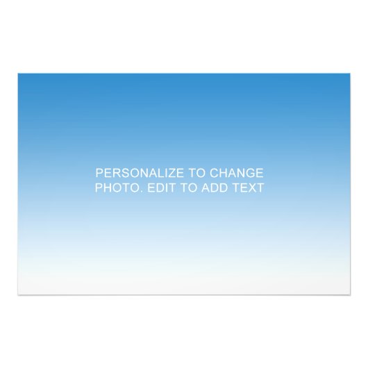 Personalisiertes benutzerdefiniertes Blue Artwork Fotodruck (Vorne)