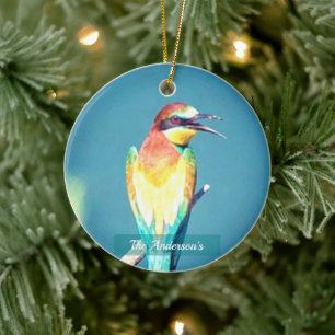 Personalisiertes benutzerdefiniertes farbenfrohes  keramik ornament