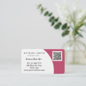 Personalisiertes benutzerdefiniertes Firmen-QR-Cod Visitenkarte (Stehend Vorderseite)
