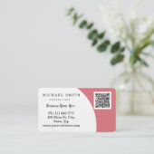Personalisiertes benutzerdefiniertes Firmen-QR-Cod Visitenkarte (Stehend Vorderseite)