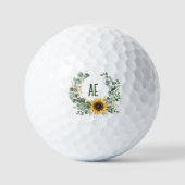 Personalisiertes, benutzerdefiniertes, florales Mo Golfball (Vorderseite)