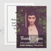 Personalisiertes benutzerdefiniertes Foto Abschlus Dankeskarte (Vorne/Hinten)