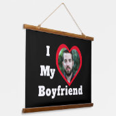 Personalisiertes benutzerdefiniertes Foto Bae I Li Wandteppich Mit Holzrahmen (Gewinkelt)