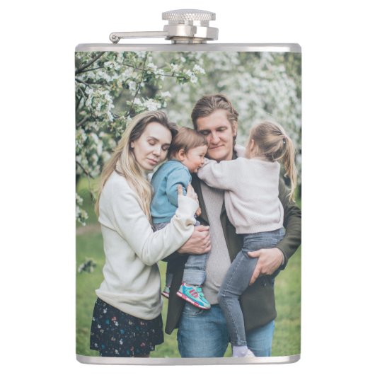 Personalisiertes benutzerdefiniertes Foto Bester V Flachmann (Vorderseite)